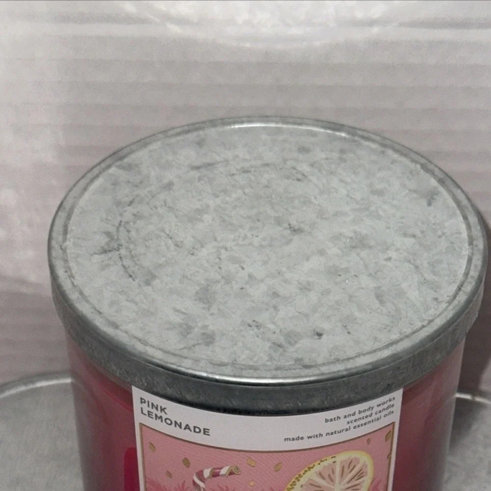 Bath & Body Works Pink Lemonade 3-Wick Scented Candle 14.5oz Essential Oils